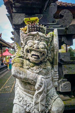 Statue in Pura Besakih temple, Mount Agung, Bali, Indonesiaの写真素材