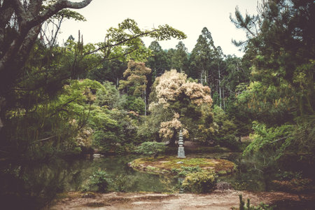 White Snake Pagoda of Kinkaku-ji golden temple, Kyoto, Japanのeditorial素材