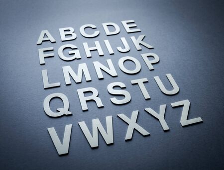 Alphabet made with solid letters. Education background symbol