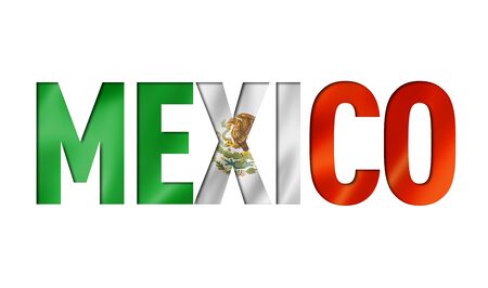 mexican flag text font. mexico symbol backgroundの写真素材