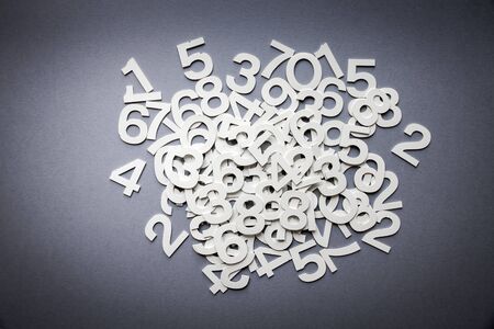 Mathematics background made with solid numbers on a blackboard