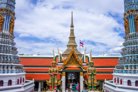 Grand Palace complex landmark in Bangkok, Thailandのeditorial素材