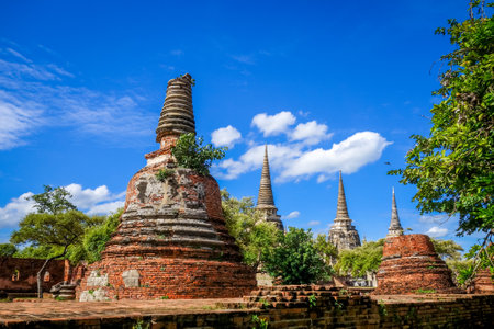 Wat Phra Si Sanphet temple in Ayutthaya, Thailandのeditorial素材