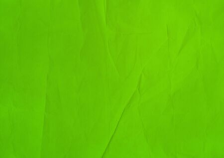 Old green crumpled paper texture background. Wallpaperの写真素材