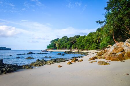Sunset beach paradise in Koh Lipe, Thailandの写真素材