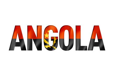 angolan flag text font. angola symbol backgroundの写真素材