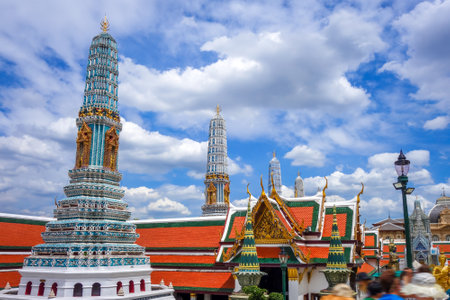 Grand Palace complex landmark in Bangkok, Thailandのeditorial素材