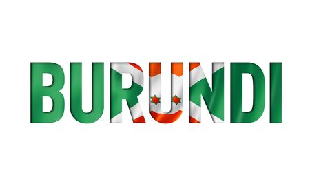 burundian flag text font. burundi symbol backgroundの写真素材