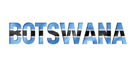 botswana flag text font. nation symbol backgroundの写真素材