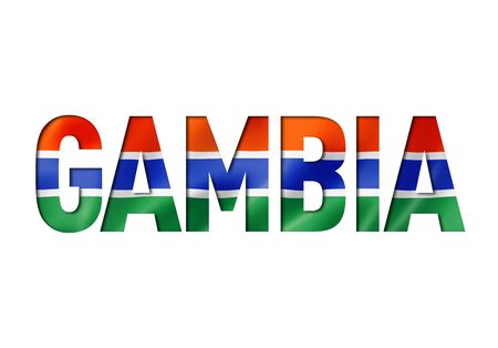 gambian flag text font. gambia symbol backgroundの写真素材