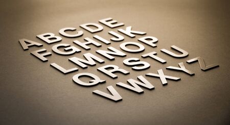 Alphabet made with solid letters. Education background symbolの写真素材