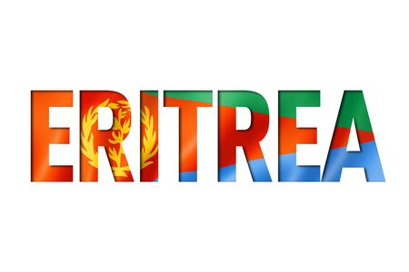 eritrean flag text font. eritrea symbol backgroundの写真素材