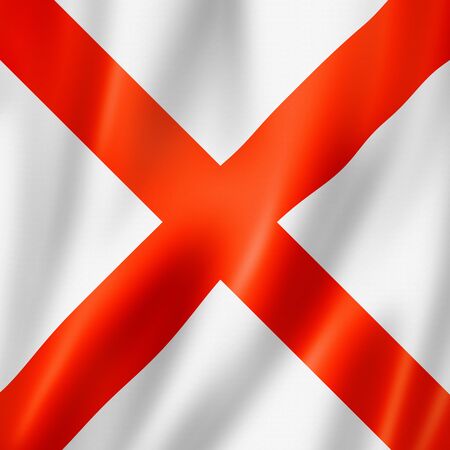 Victor international maritime signal flag. Nautical letters symbol collection. 3D illustrationの写真素材