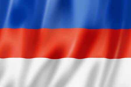 Sorbs ethnic flag, Germany. 3D illustrationの写真素材