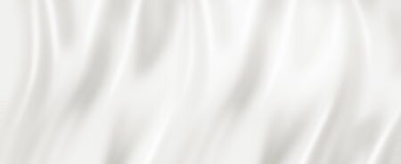 White silk soft background texture. 3D illustration bannerの写真素材