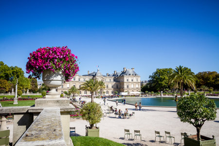 PARIS/FRANCE - September 19, 2019 : Luxembourg Palace and Gardensのeditorial素材