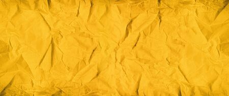 Old black crumpled paper texture background. Wallpaper bannerの写真素材