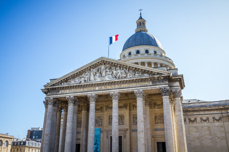 PARIS/FRANCE - September 19, 2019 : The Pantheon on Sainte Genevieve Mountainのeditorial素材