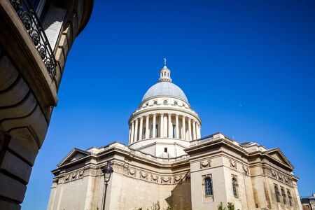 The Pantheon, famous monument in Paris, Franceの写真素材