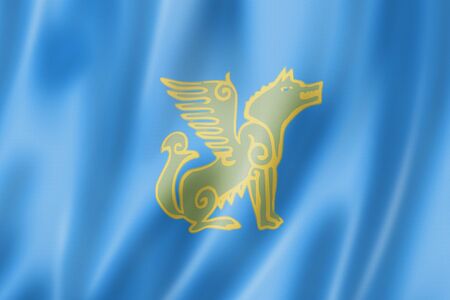 Nogay ethnic flag. 3D illustrationの写真素材
