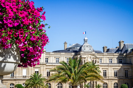 Luxembourg Palace and Gardens in Paris, Franceのeditorial素材