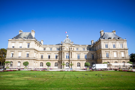 PARIS/FRANCE - September 19, 2019 : Luxembourg Palace and Gardensのeditorial素材