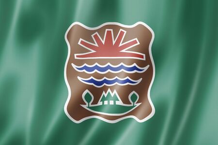 Abenaki people ethnic flag, North America. 3D illustrationの写真素材