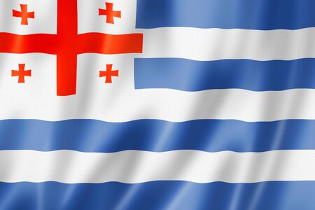 Adjara ethnic flag, Georgia. 3D illustrationの写真素材
