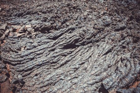 Lava flow detail on Pico do Fogo volcano, Cape Verde, Africaの写真素材