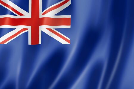 Blue ensign, United Kingdom waving flag. 3D illustrationの写真素材