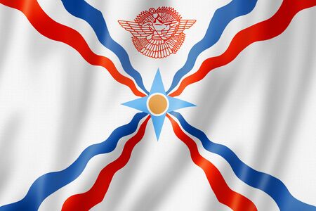 Assyrians ethnic flag. 3D illustrationの写真素材