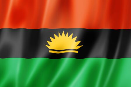 Biafra ethnic flag, Africa. 3D illustrationの写真素材