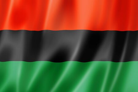 African Americans flag, America. 3D illustrationの写真素材