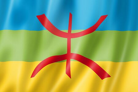 Berber ethnic flag, Africa. 3D illustrationの写真素材