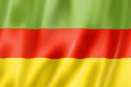 Bodo people ethnic flag, India. 3D illustrationの写真素材