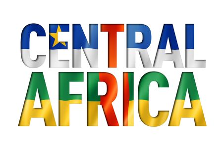 Central African Republic flag text font. National symbol backgroundの写真素材