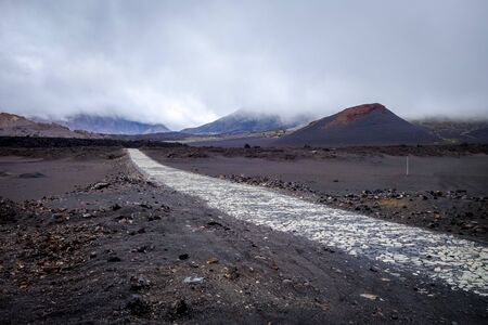 Cha das Caldeiras and Pico do Fogo in Cape Verde, Africaの写真素材