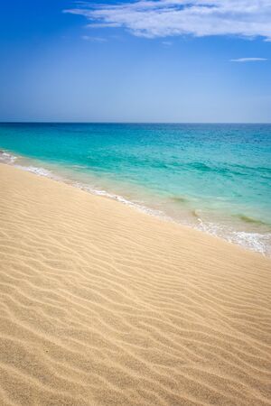 Ponta preta beach and dune in Santa Maria, Sal Island, Cape Verde, Africaの写真素材