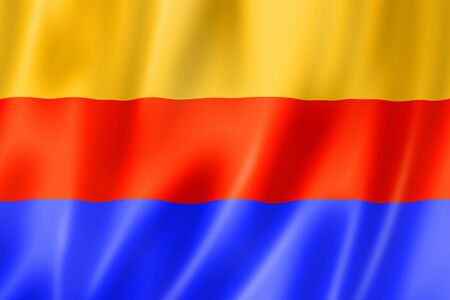 North Frisia ethnic flag, Germany. 3D illustrationの写真素材
