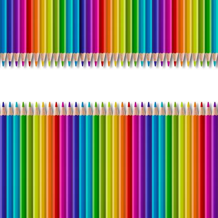 Set of rainbow color wooden pencil collection isolated on white backgroundの写真素材