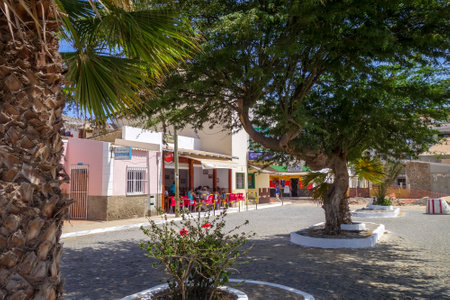 Santa Maria/Cape Verde - August 22, 2018 - Cafe Criolo in Salのeditorial素材