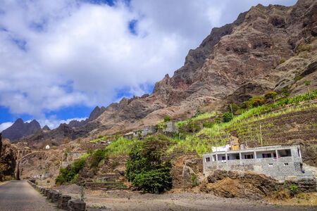 Mountains landscape in Santo Antao island, Cape Verde, Africaの写真素材