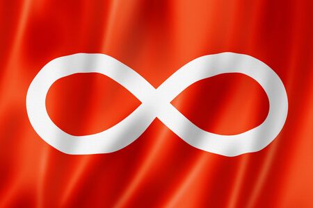 Anglo Metis ethnic flag, America. 3D illustrationの写真素材