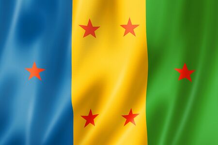 Ogoni people ethnic flag, Africa. 3D illustrationの写真素材