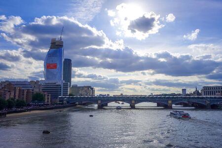 London panoramic view and Thames river, UKの写真素材