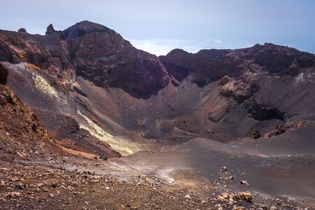 Pico do Fogo volcano crater in Cha das Caldeiras, Cape Verde, Africaの写真素材