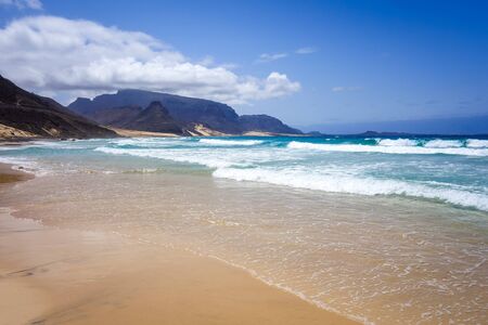 Baia das Gatas beach on Sao Vicente Island, Cape Verde, Africaの写真素材