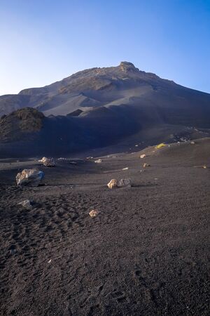 Pico do Fogo volcano in Cha das Caldeiras, Cape Verdeの写真素材