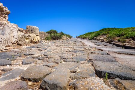 Tharros archaeological site, Oristano, Sardiniaの写真素材