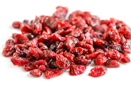 Cranberries isolated on white background. Close-up viewの写真素材